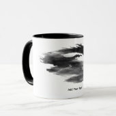 Abstrakter schwarzer Tintenrauch-Drache Fantasy-Ta Tasse (Vorderseite Links)