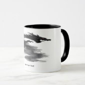 Abstrakter schwarzer Tintenrauch-Drache Fantasy-Ta Tasse (VorderseiteRechts)