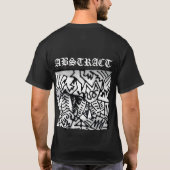 Abstrakter schwarzer/weißer "Blitz" T - Shirt " (Rückseite)