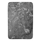 Abstrakter schwarzer, weißer und grauer Marmor Badematte (Vorderseite Vertikal)