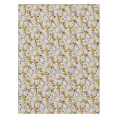 Abstrakter, schwarzgelber Blumendruck Tischdecke (Vorderseite)