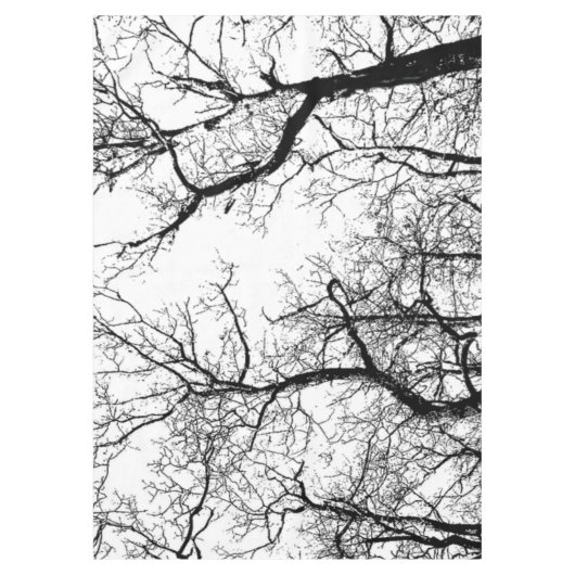 Abstrakter Schwarzweiss-Baum der Tischdecke (Vorderseite)