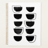 Abstrakter Schwarzweißplaner Planer (Vorderseite)