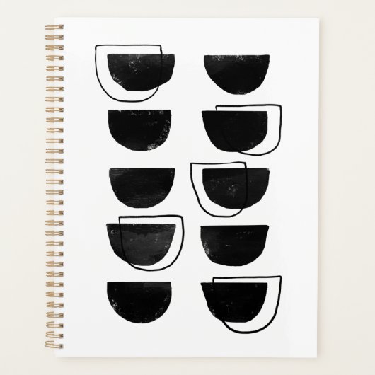 Abstrakter Schwarzweißplaner Planer (Vorderseite)