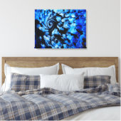 abstrakter Schwarzweißwirbel Leinwanddruck (Insitu (Schlafzimmer))