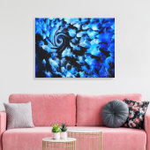 abstrakter Schwarzweißwirbel Leinwanddruck (Insitu (Wohnzimmer))