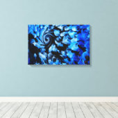 abstrakter Schwarzweißwirbel Leinwanddruck (Insitu (Holzboden))