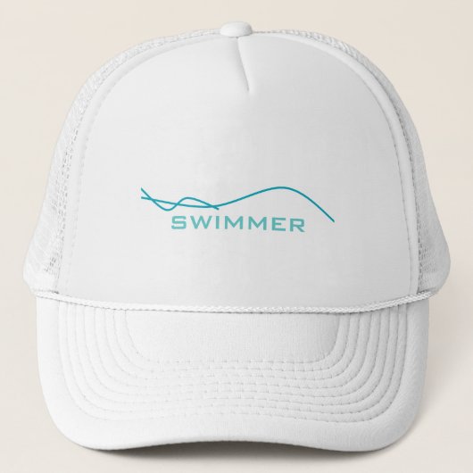 Abstrakter Schwimmer Truckerkappe (Vorderseite)