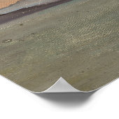 Abstrakter See und Berghorizont Kunstprint Poster (Ecke)