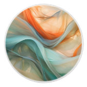 Abstrakter Seidenknochen Keramikknauf (Vorderseite)