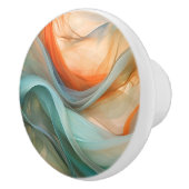 Abstrakter Seidenknochen Keramikknauf (Rechts)