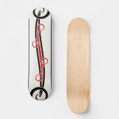 Abstrakter serpentinenförmiger Fluss Skateboard (Vorderseite)