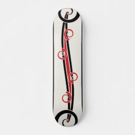 Abstrakter serpentinenförmiger Fluss Skateboard