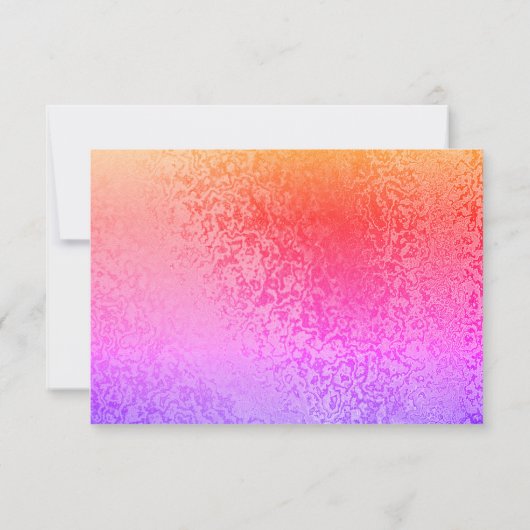 Abstrakter Shimmer Pink Lila UAWG Menu Einladung (Rückseite)