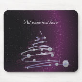 Abstrakter Silberbaum am Lila Glühen Mousepad (Vorne)