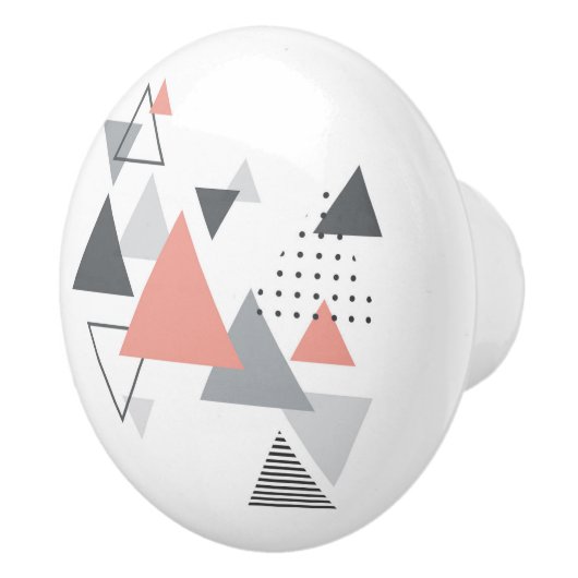 Abstrakter skandinavischer geometrischer Entwurf Keramikknauf (Rechts)