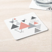 Abstrakter skandinavischer geometrischer Entwurf Rechteckiger Pappuntersetzer (angewinkelt)