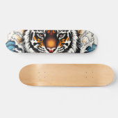 Abstrakter Sketch Tiger im Wasser Skateboard (Horizontal)