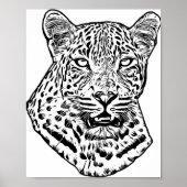 Abstrakter Snow Leopard Urgestein Art Poster (Vorne)