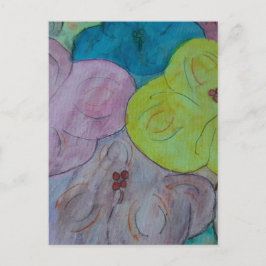 Abstrakter Sommer florale Postkarte