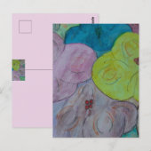 Abstrakter Sommer florale Postkarte (Vorne/Hinten)