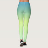 Abstrakter Sommer-Grüngelb Leggings (Rückseite)