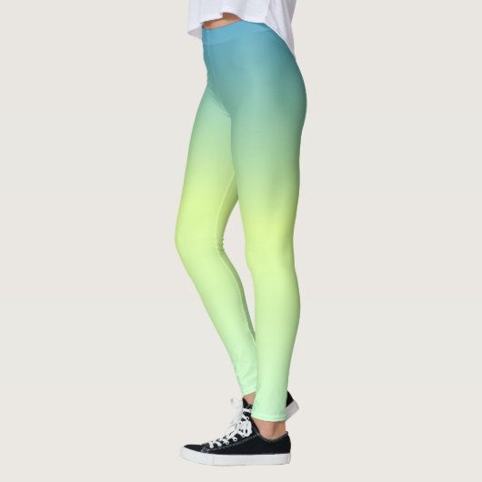 Abstrakter Sommer-Grüngelb Leggings (Links)
