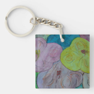 Abstrakter Sommer Schlüsselanhänger