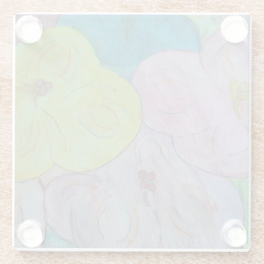 Abstrakter Sommer Untersetzer (Rückseite)