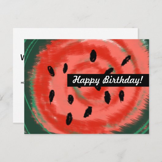 Abstrakter Sommer Wirbel Postkarte (Vorne/Hinten)