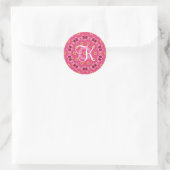 abstrakter Sommerbeginn Runder Aufkleber (Tasche)