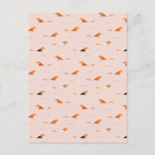 Abstrakter Sommerpool Ankündigungspostkarte