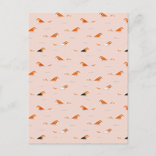 Abstrakter Sommerpool Feiertagspostkarte (Vorderseite)