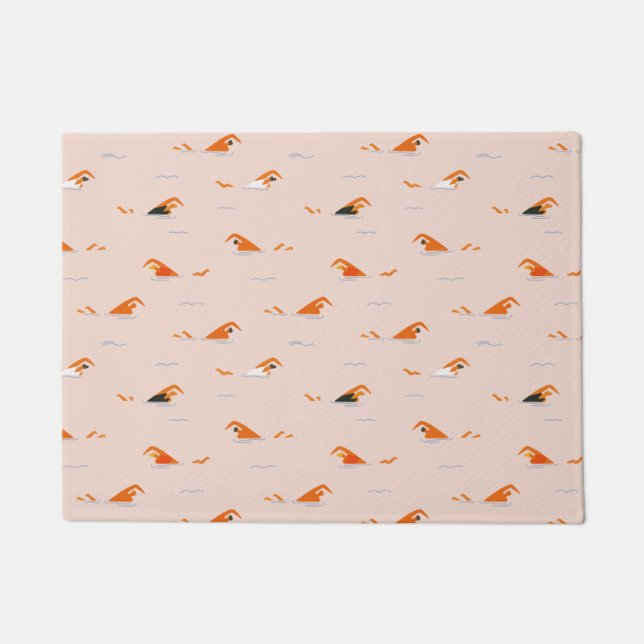 Abstrakter Sommerpool Fußmatte (Vorderseite)