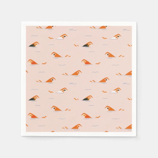 Abstrakter Sommerpool Serviette (Vorderseite)