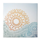 Abstrakter Sonnenaufgang des ausführlichen Fliese (Vorderseite)