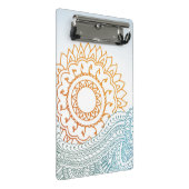 Abstrakter Sonnenaufgang des ausführlichen Mini Klemmbrett (Schrägansicht)