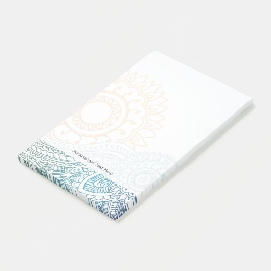 Abstrakter Sonnenaufgang des ausführlichen Post-it Klebezettel (angewinkelt)