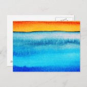 Abstrakter Sonnenaufgang des Ozeans Postkarte (Vorne/Hinten)