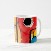 "Abstrakter Sonnenaufgang" Kaffeemaschine Tasse vo (VorderseiteRechts)