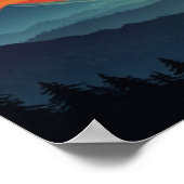 Abstrakter Sonnenaufgang Poster (Ecke)