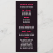 Abstrakter Sonnenaufgang, Restaurant Slimline Menükarte (Rückseite)