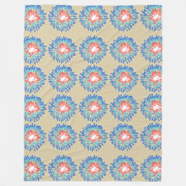 Abstrakter Sonnenblumenkachelhintergrund Fleecedecke