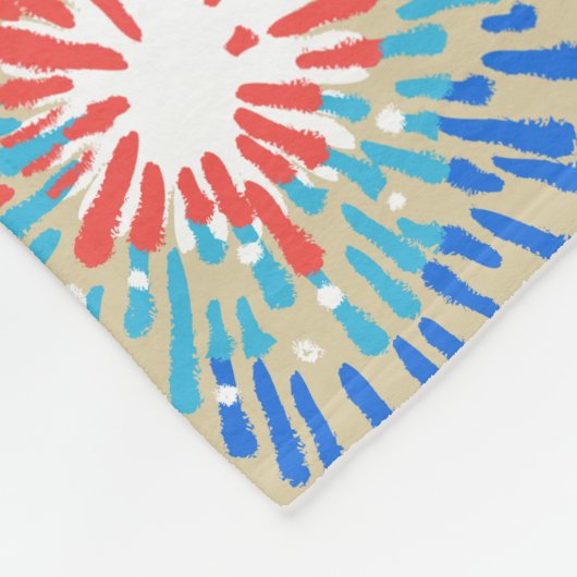 Abstrakter Sonnenblumenkachelhintergrund Fleecedecke (Ecke)