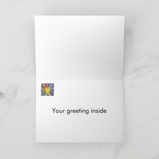 Abstrakter Sonnenbrand, farbenfroh, personalisiert Karte (Innenseite)