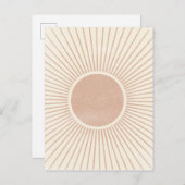 Abstrakter Sonnenbrand Postkarte (Vorne/Hinten)