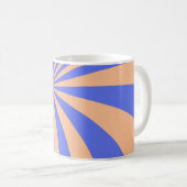 Abstrakter Sonnenbrust-Muster-Hintergrund. blau Kaffeetasse (VorderseiteRechts)