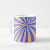 Abstrakter Sonnenbrust-Muster-Hintergrund. blau Kaffeetasse (Vorderseite Links)
