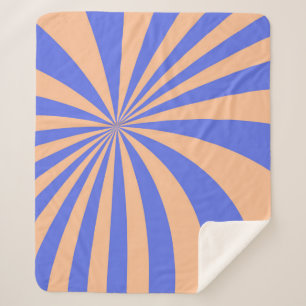 Abstrakter Sonnenbrust-Muster-Hintergrund. blau Sherpadecke