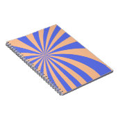Abstrakter Sonnenbrust-Muster-Hintergrund. Blau un Notizblock (Rechte Seite)